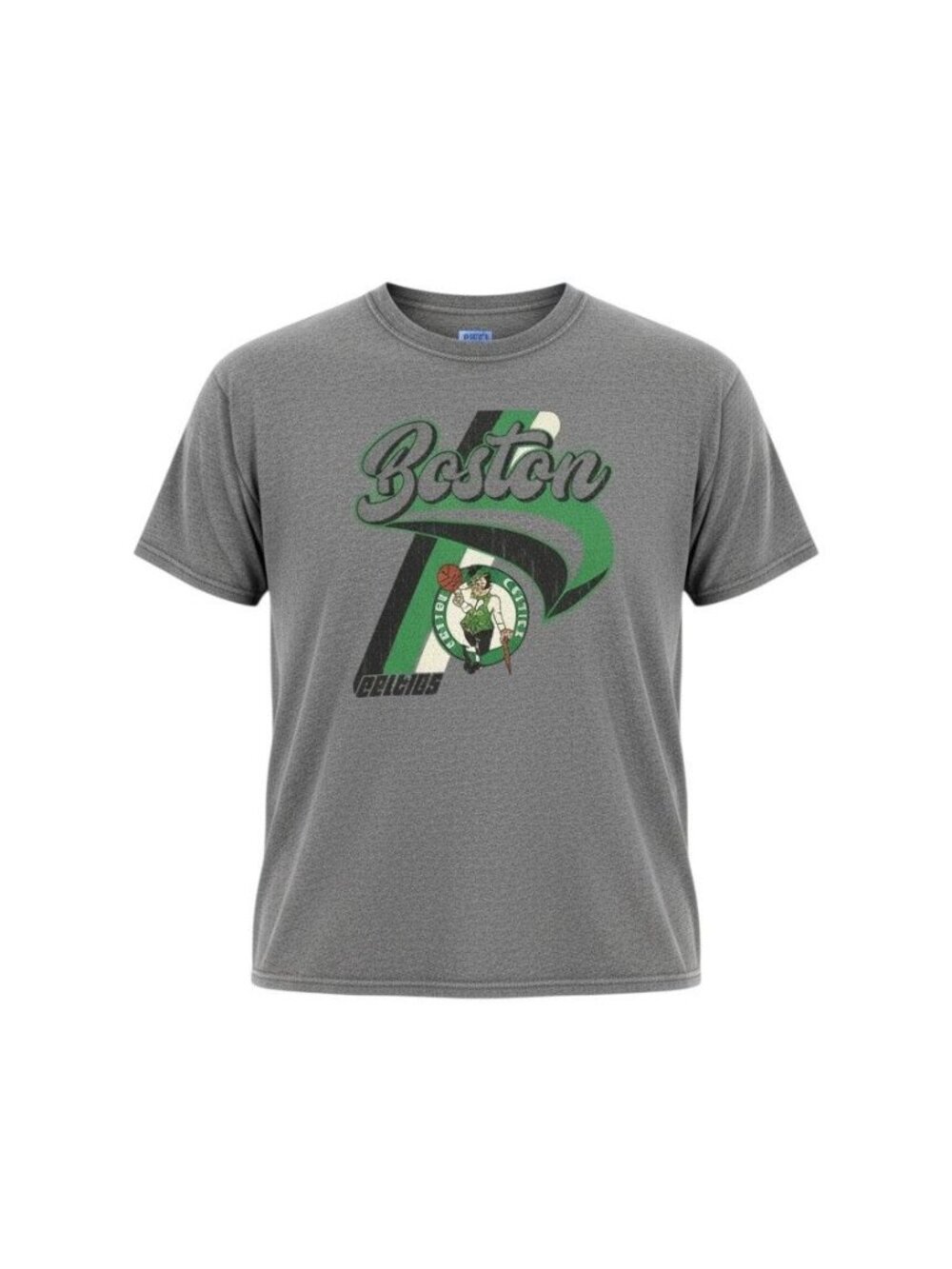 NBA Boston Celtics Mens Gray Graphic Crew Neck Short Sleeve T-Shirt 2XL